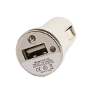 USB biloplader til iPhone & andet - 5V / 1A - Hvid www.iPhoneopladere.dk