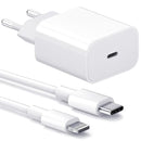 3-pak 25W USB-C + 1 Meter USB-C til Lightning kabel