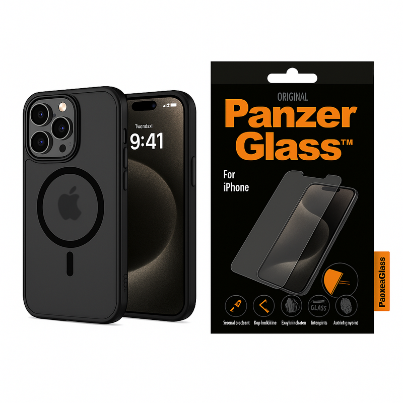 iPhone magsafe Cover + iPhone Panzer glazz/Beskyttelsesglas