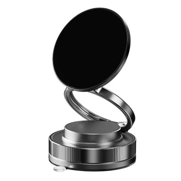 Vakuum Telefonholder med magnetisk ring - Sort