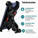 Mobil Holder til Cykel & Motorcykel - Sort