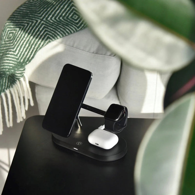 Trådløs Opladningstation med Lightning port, USB-C og MicroUSB