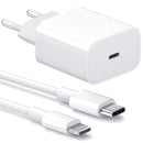 25W USB-C +  USB-C til Lightning kabel iPhone 14 / iPhone 13 / iPhone 12 / iPhone 11/ iPhone X