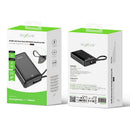 Powerbank med Indbygget USB-C kabel og USB 10000 mAh