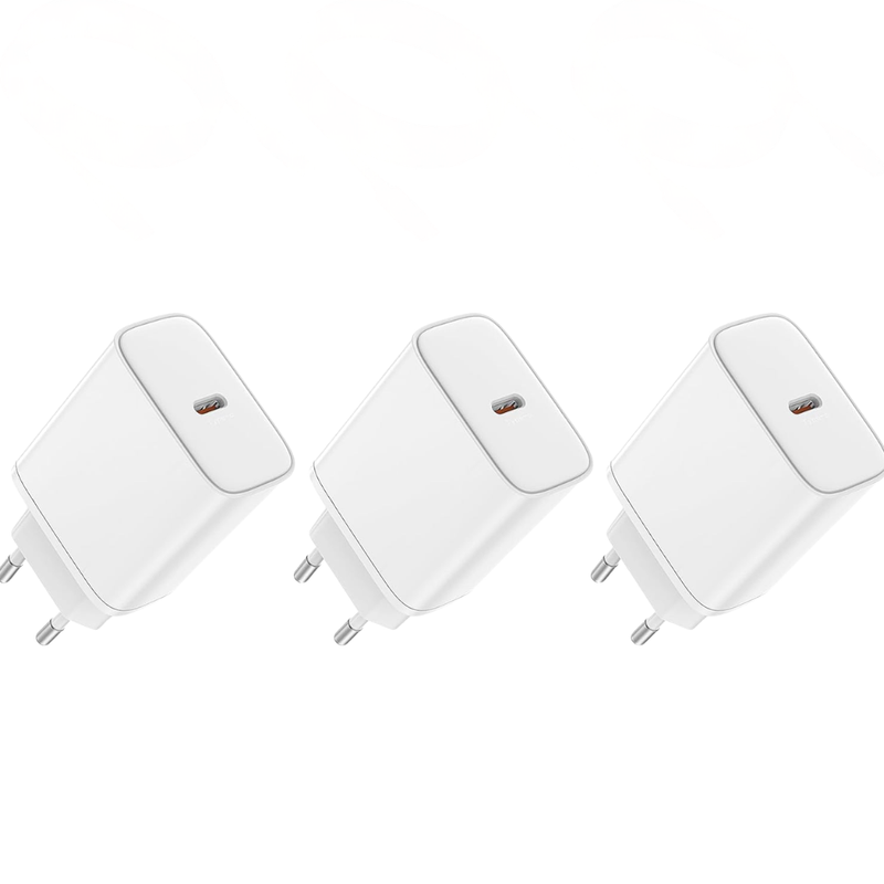3-pak 25W USB-C Oplader til iPhone & iPad