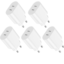25W Adapter med Dobbel USBC port