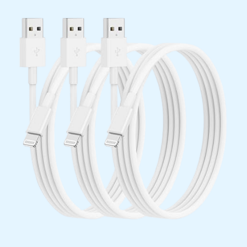 3 stk Lightning USB -kabel til Apple til din iPhone, iPad 1m