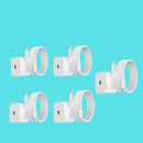5-pak 25W USB-C + 1 Meter USB-C Kabel til iPhone 15 / iPhone 16 / iPhone 17