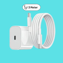 25W USB-C + 1 Meter USB-C Kabel til iPhone 15 / iPhone 16 / iPhone 17