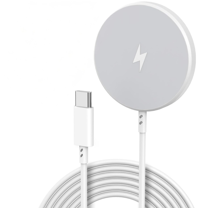 Trådløs iPhone oplader 15W - Hvid