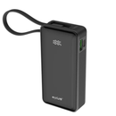 Powerbank med Indbygget USB-C kabel og USB 10000 mAh