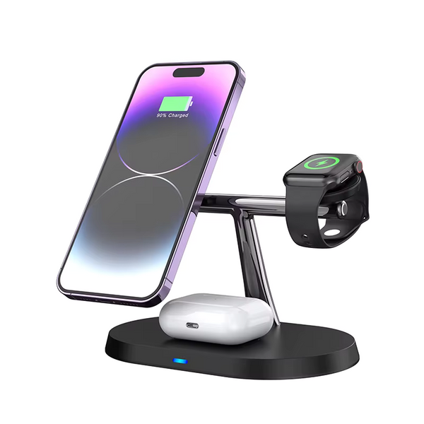 Trådløs Opladningstation med Lightning port, USB-C og MicroUSB