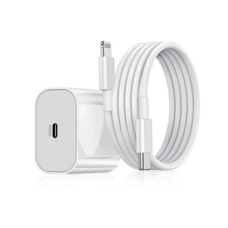 25W USB-C + 1 Meter USB-C til Lightning kabel