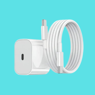 25W USB-C hurtigoplader til iPhone med 1 meter USB-C kabel