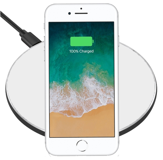 Trådløs iPhone oplader 10W - Hvid