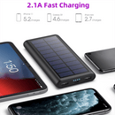 Solcelle Powerbank 26800 mAh | 2x USB Outputs (2,1A & 1A)