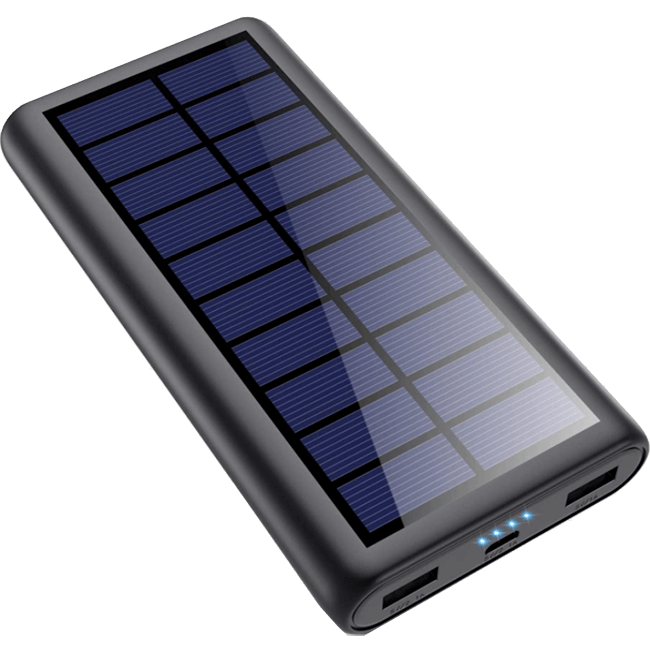 Solcelle Powerbank 26800 mAh | 2x USB Outputs (2,1A & 1A)
