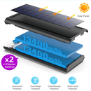 Solcelle Powerbank 26800 mAh | 2x USB Outputs (2,1A & 1A)